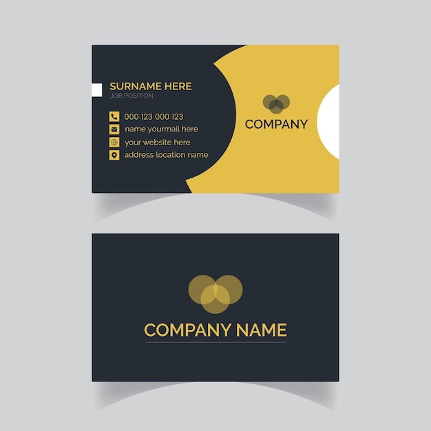 Vector stylish creative modern business card design