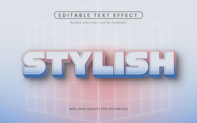 Stylish editable text effect