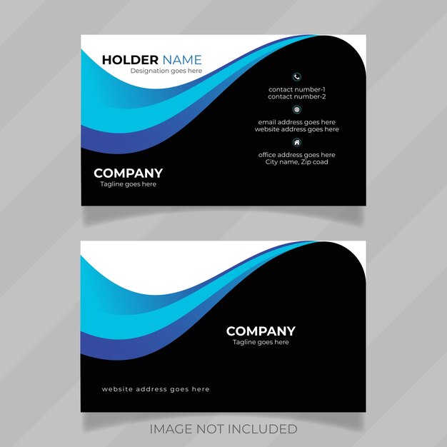 Vector stylish and elegant design for personal information card editable illustrator file also black color