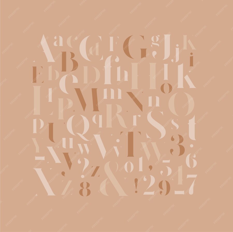 Premium Vector | Stylish elegant font alphabet uppercase lowercase