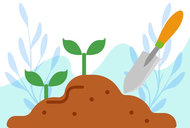 Stylish en mooie illustratie van het trowelconcept