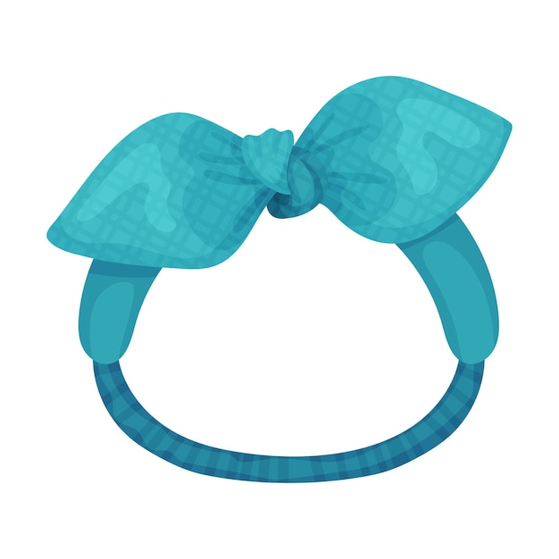 Stylish female headband con bowknot isolato su sfondo bianco illustrazione vettoriale