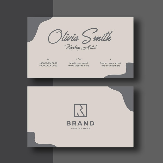 Vector stylish feminine business card