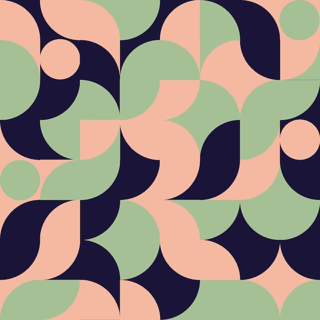 Vector a stylish flat geometric shapes seamless pattern