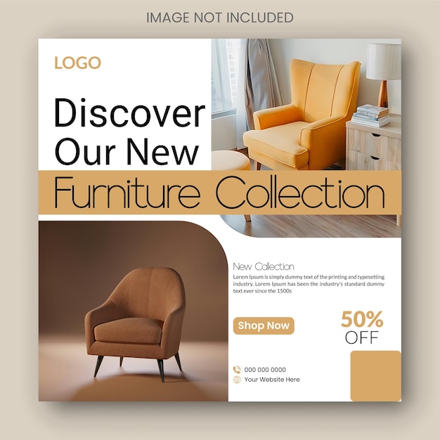Stylish Furniture Promotion Social Media Post Design