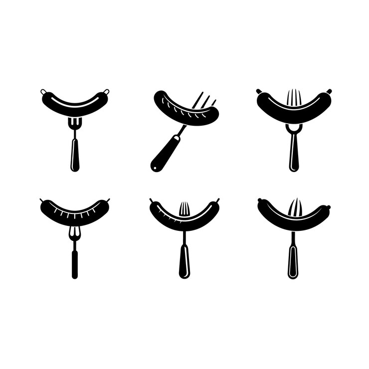 Stylish generative AI vector design of grilled sausage for creative projects