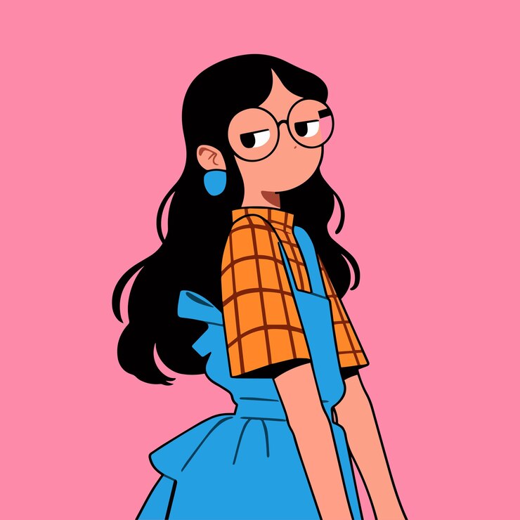 Vector スタイリッシュな女の子のイラスト