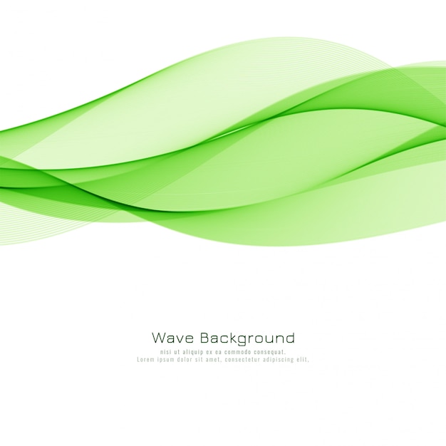 Stylish green wave background