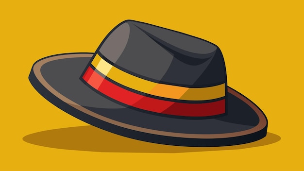 A stylish hat made from an old fedora and repurposed fabric vector illustration