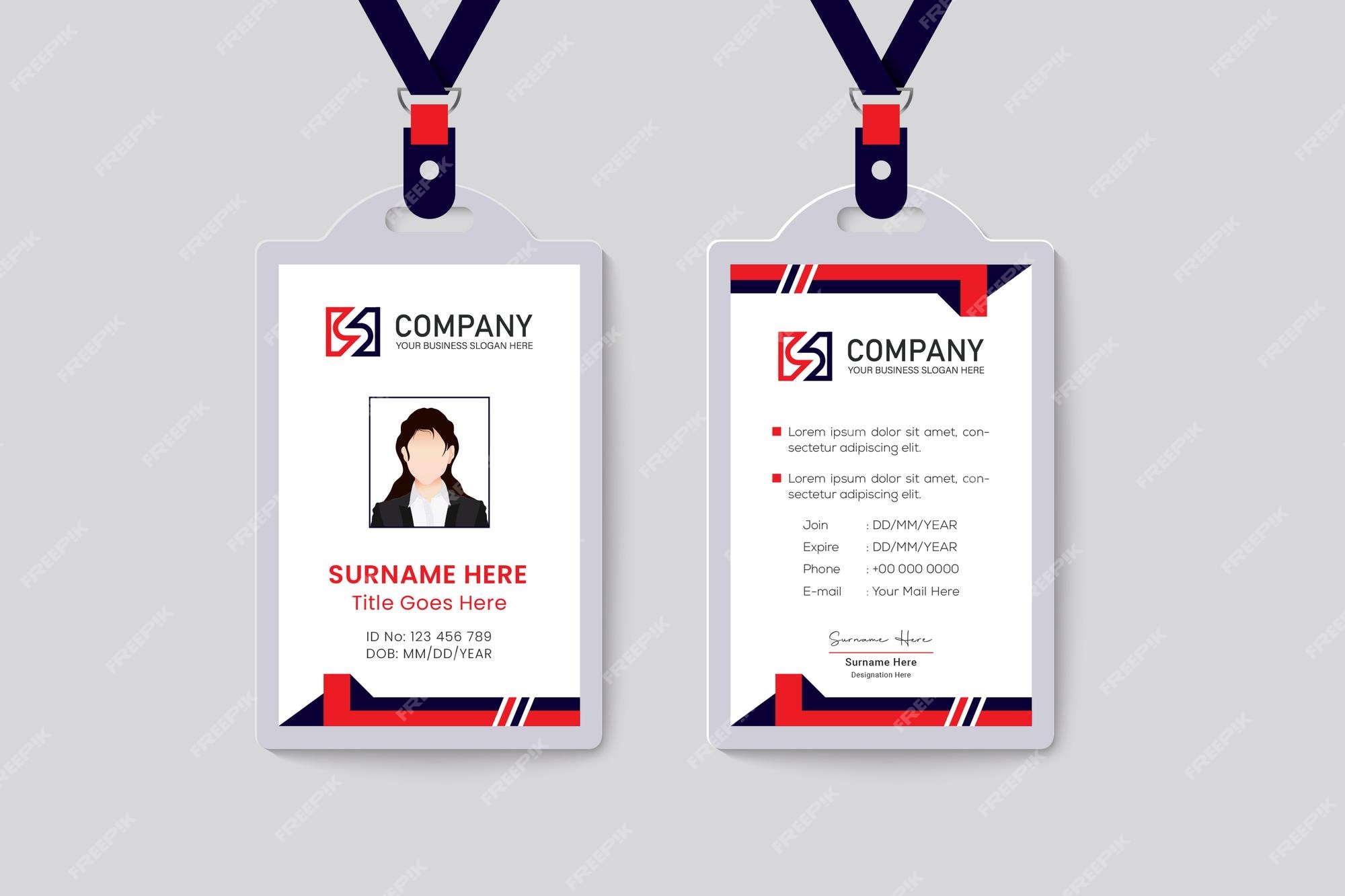 Id Tag Staff Work Pass Card Holder Business Employee Name Badges