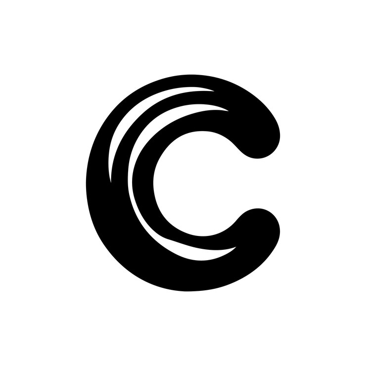 Vector stylish letter c logo minimalist c letter design vector logo featuring organic and modern style