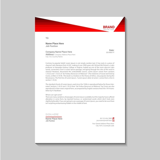 stylish letterhead design