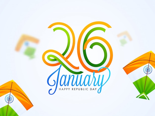 Stylish lettering of 26 january