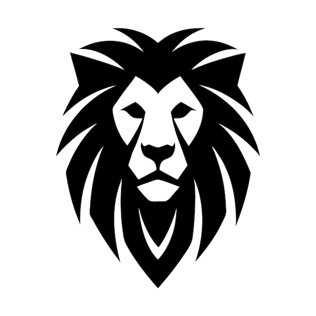 stylish lion head logo vector illustration