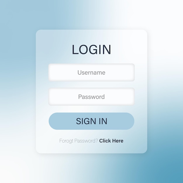 Vector stylish login page template