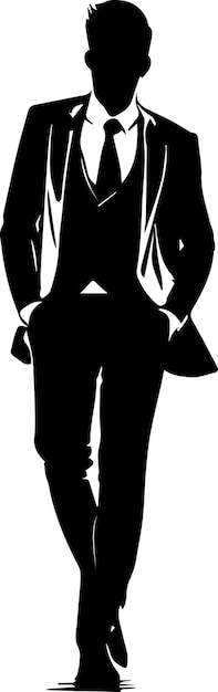 Vector stylish man vector silhouette illustration 19