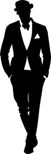 Stylish man vector silhouette illustration 42