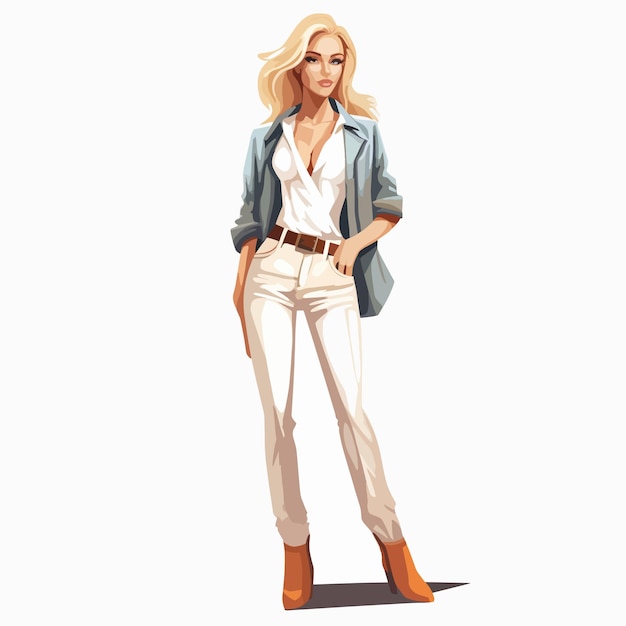 Vector stylish model vector illustration