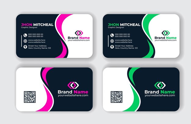 Vector stylish modern business card design template