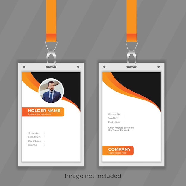 Vector stylish and modern design mockup for membership card with vector and customizable design layout