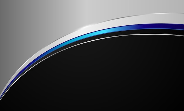 青と黒の曲線でデザインされたスタイリッシュなモダンなテクノロジー。