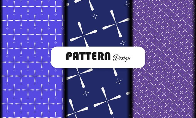 Stylish pattern design with cool 3 colors