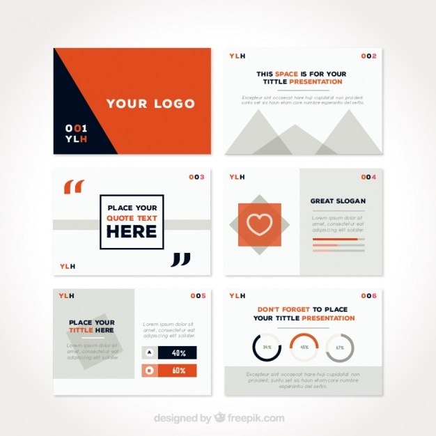 Vector stylish powerpoint presentation