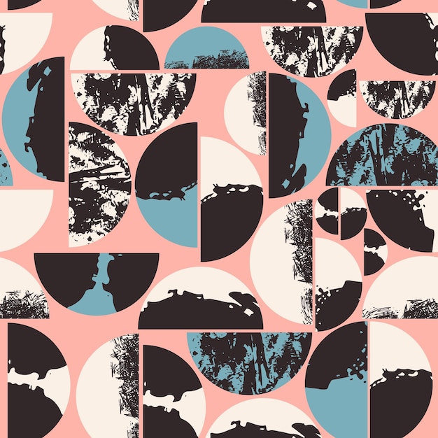 Vector stylish print seamless pattern background with shapes circles vector design