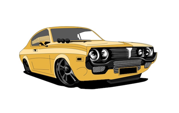 Stylish retro car vector illustration