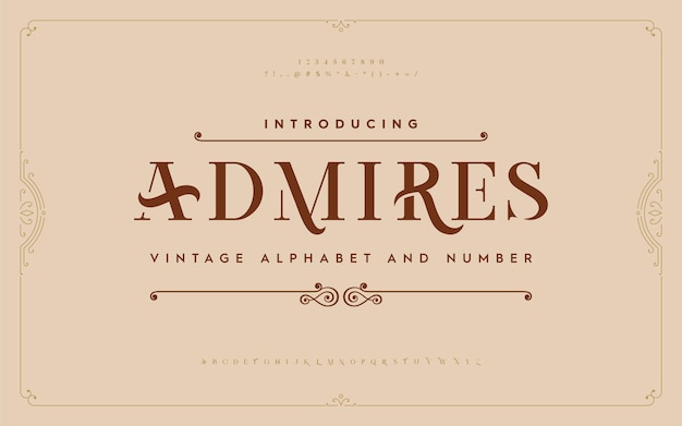 Stylish serif minimal font alphabet. Classic typography fashion designs. Typeface uppercase vector