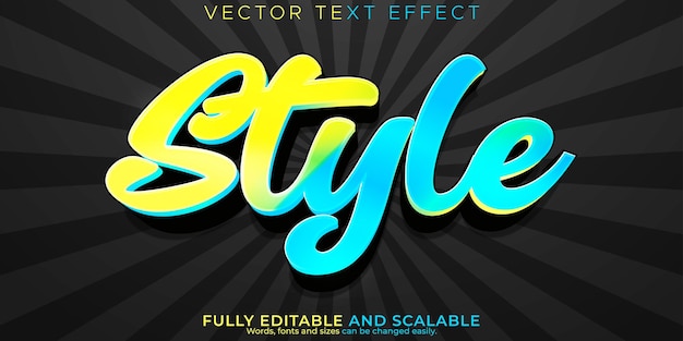 Stylish text effect editable modern and creative text style