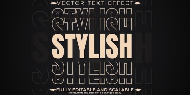 Vector stylish text effect editable modern and poster text style