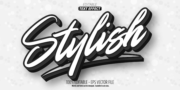 Stylish text effect minimalistic editable text stylex9