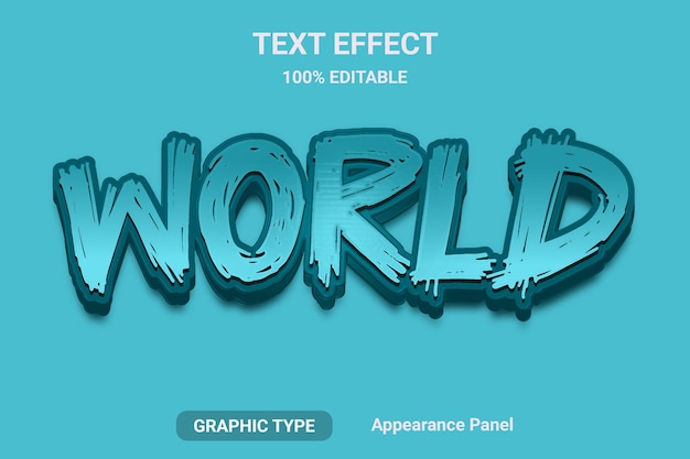 Vector stylish text effect word and font can be changed