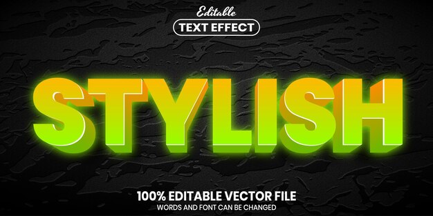 Stylish text, font style editable text effect