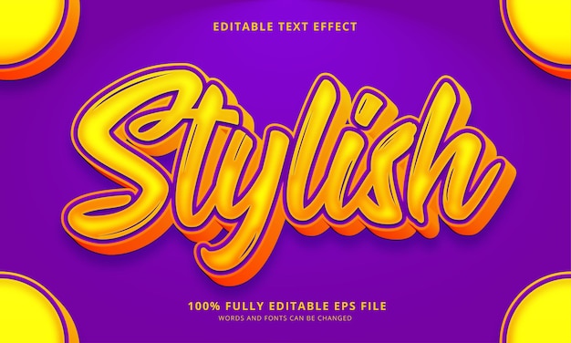 Stylish text style editable text effect