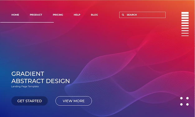 Stylish Vector Gradient Colorful Background Red and Blue for Website