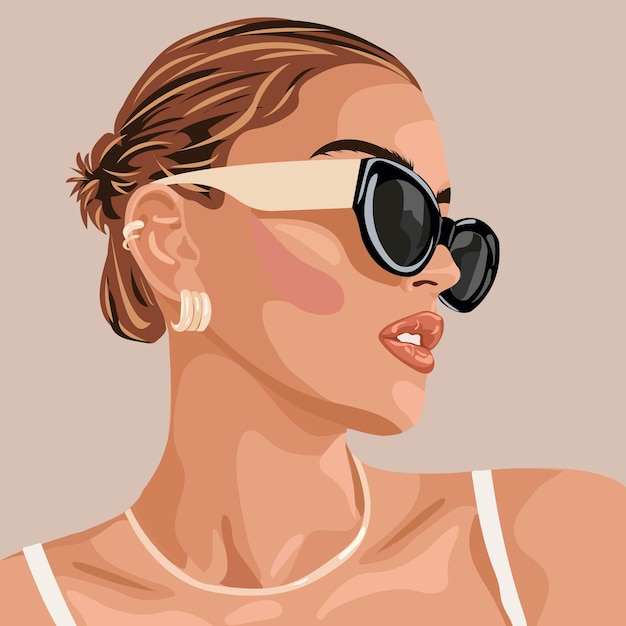 Stylish woman with sunglasses