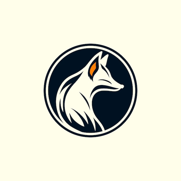 Vector stylist modern fox logo illustration design
