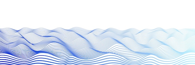 Stilizzazione delle onde del mare linee curve sfondo geometrico astratto