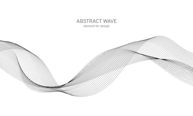 Stylized abstract wave line art background.