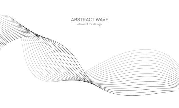 様式化された抽象的な波ライン アートの背景。