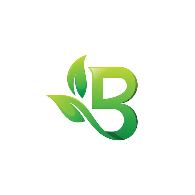 스타일화 된 B 글자 로고 디자인 템플릿