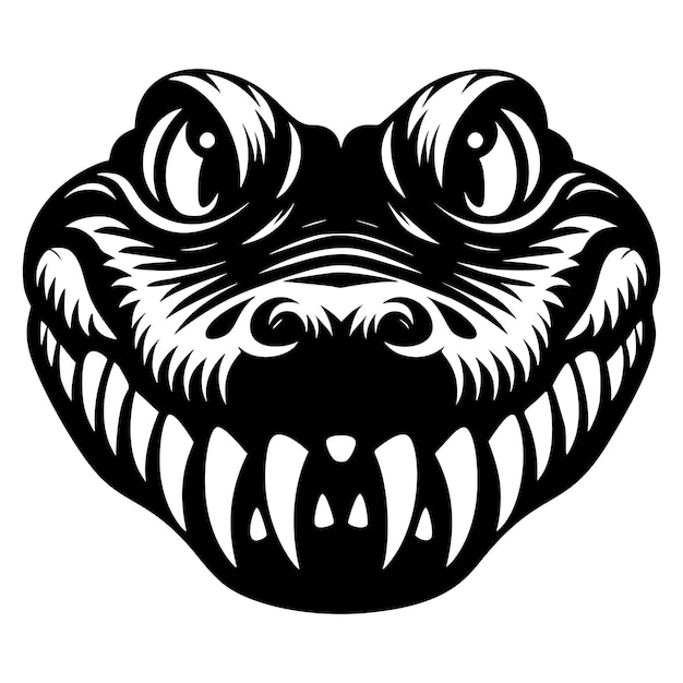 Stylized Black and White Frog