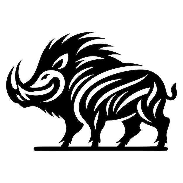 Stylized Boar Silhouette