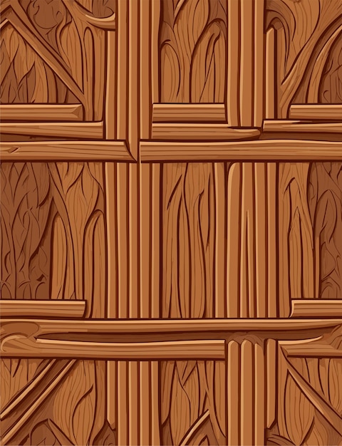 Vector stylized cartoon wood seamless texture vector gothic style