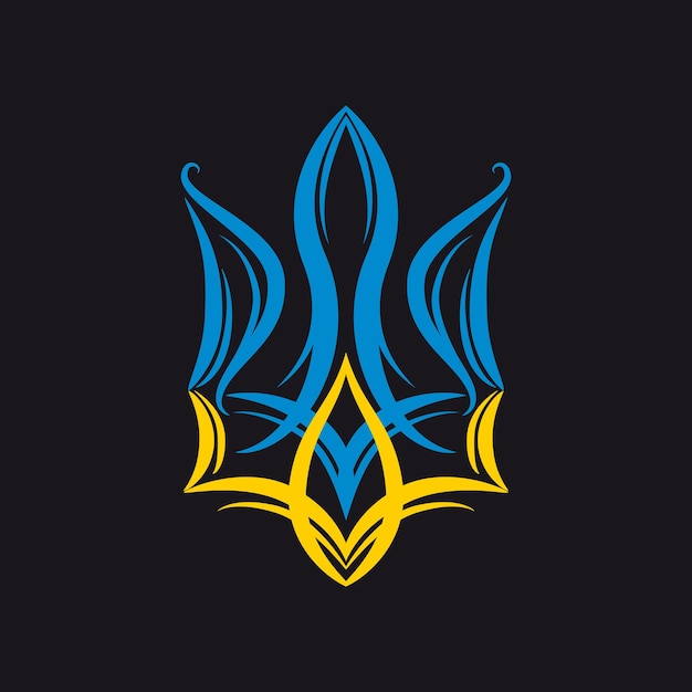 Vector stylized coat of arms of ukraine