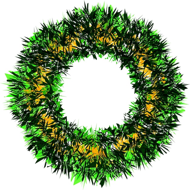 Stylized colorful wreath