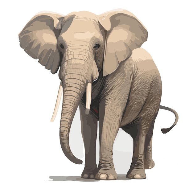 Stylized Elephant Vector Ready to Edit Illustration