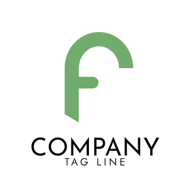 Стилизованный логотип F с Company TAG LINE